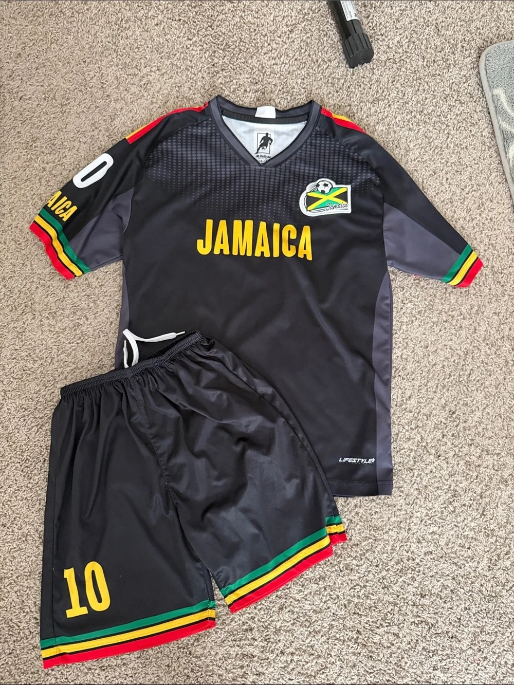 Jamaica Black Kids Matching Soccer Set - Black